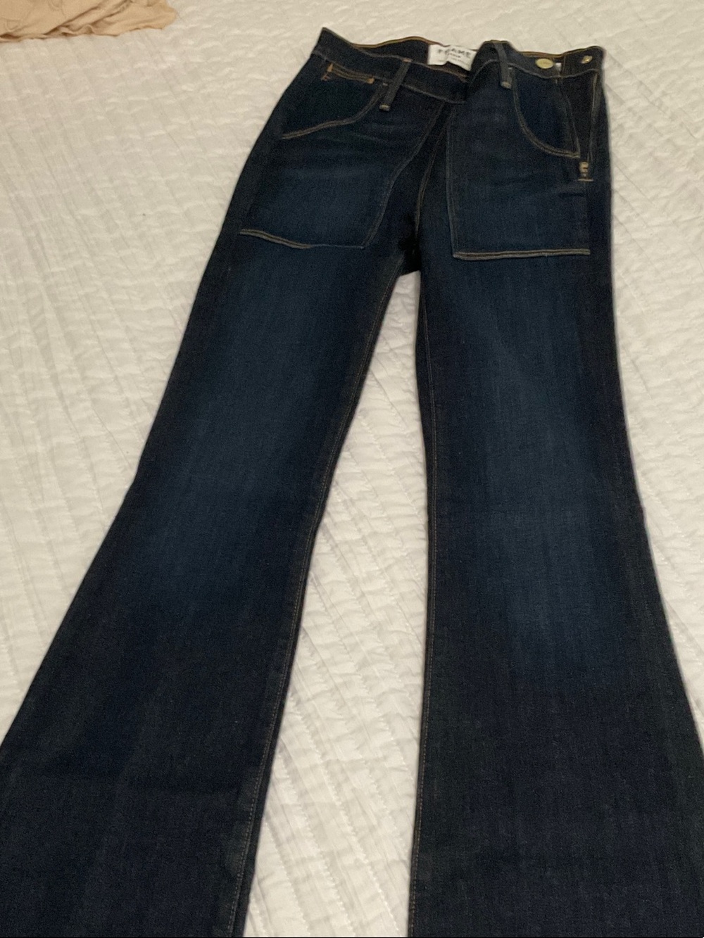 Frame Denim Dark Blue Flare Jeans
